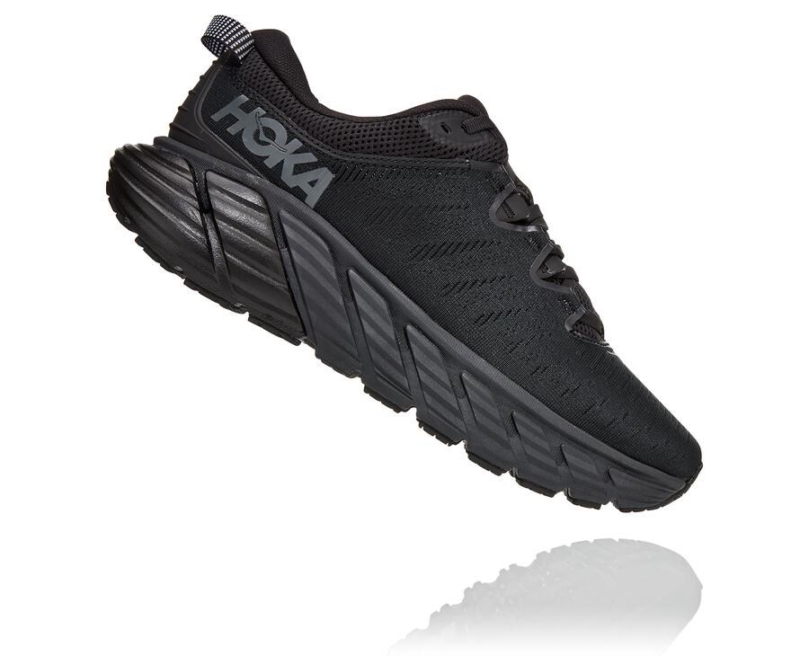 Hoka One One Gaviota 3 Löparskor Dam - Svarta - GAHQE-1672